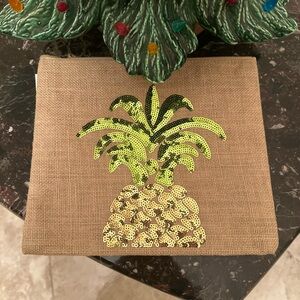 Sequin Pineapple clutch bag
